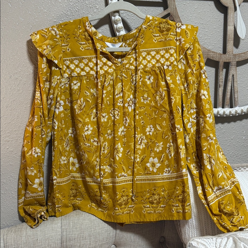 Floral Yellow Women's Top
